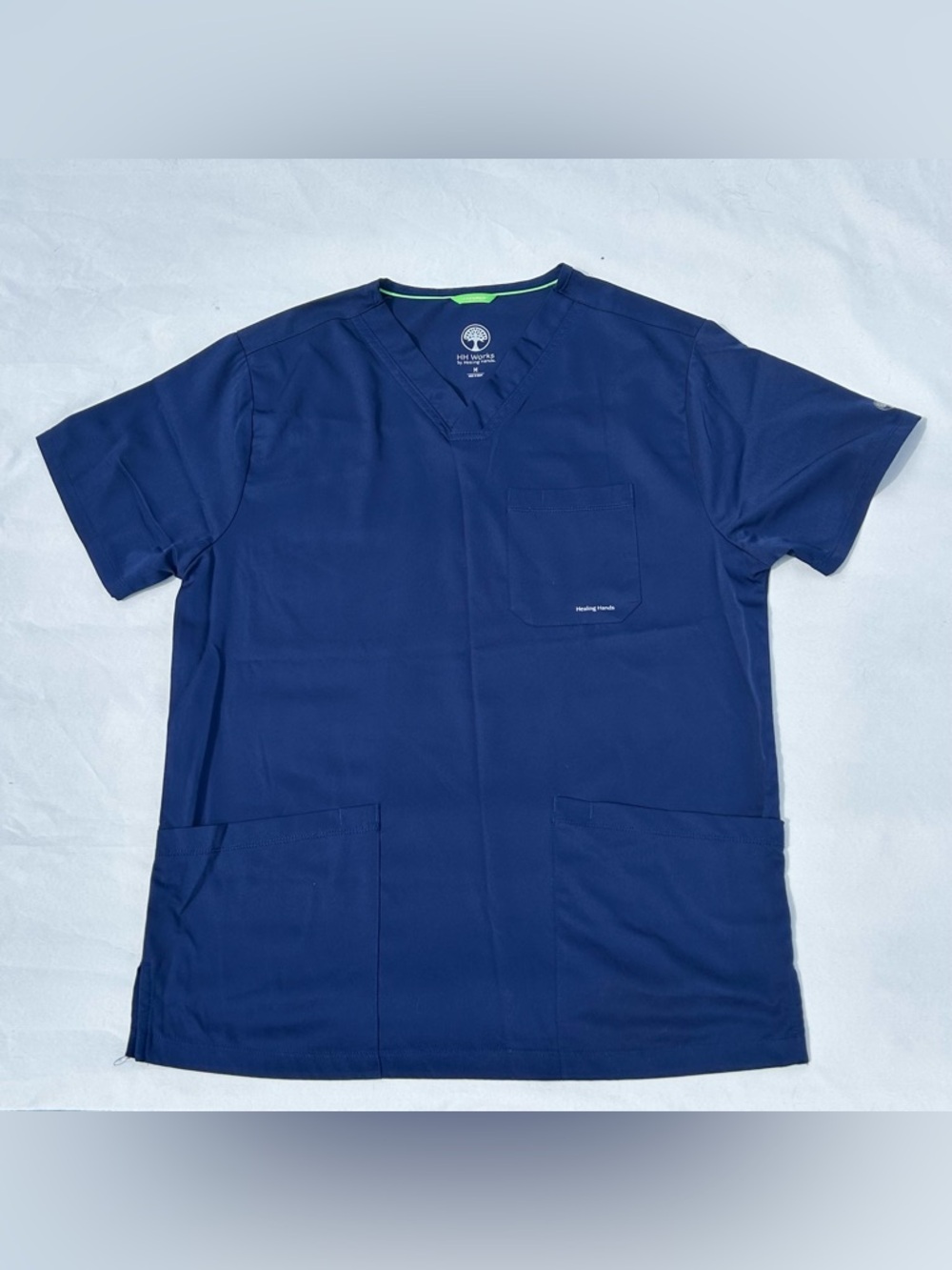 Healing hands soft scrub tops massage therapist size M 21.5pit to pit